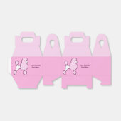 Ballotins Poodé rose de texte personnalisé (Déplié)