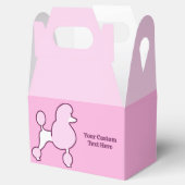 Ballotins Poodé rose de texte personnalisé (Ouvert)