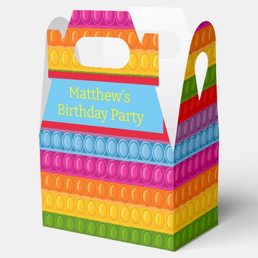 Ballotins Pop it Rainbow Colorée fête d'anniversaire (Ouvert)