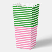 Ballotins Popcorn aux rayures horizontales roses et vertes (Verso)