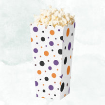 Popcorn classique Halloween à pois/