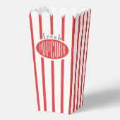 Ballotins Popcorn de film frais rayé rouge et blanc (Verso)