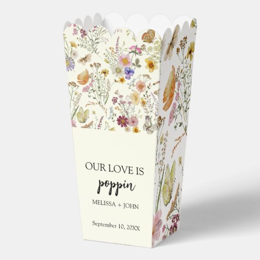 Ballotins Popcorn de papillon Boho fleur sauvage (Recto)