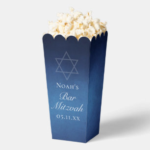 Ballotins Popcorn moderne pour Bar Mitzvah bleu