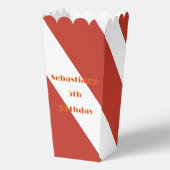 Ballotins Popcorn rayé rouge et blanc (Recto)