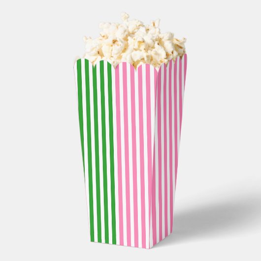Ballotins Popcorn rayures rose et vert (Sauté)