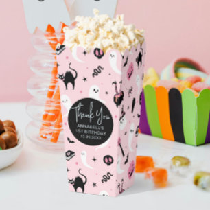 Ballotins Popcorn rose pour fête d'anniversaire Halloween