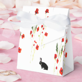 Ballotins Poppies rouges mignon lapin lapin