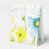 Ballotins Poppies rustiques simples bleues jaunes aquarelles (Verso)