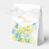 Ballotins Poppies rustiques simples bleues jaunes aquarelles (Verso)