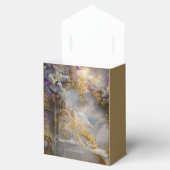 Ballotins Porte dorée céleste élégante, texte doré (Ouvert)