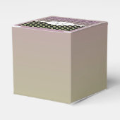 Ballotins Posh rose et vert mariage Favor Box (Verso)