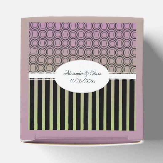 Ballotins Posh rose et vert mariage Favor Box (Haut)