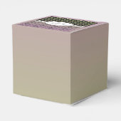 Ballotins Posh rose et vert mariage Favor Box (Arrière)