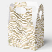 Ballotins Poster de animal blanc Glam Gold Zebra (Ouvert)