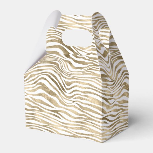 Ballotins Poster de animal blanc Glam Gold Zebra (Verso)