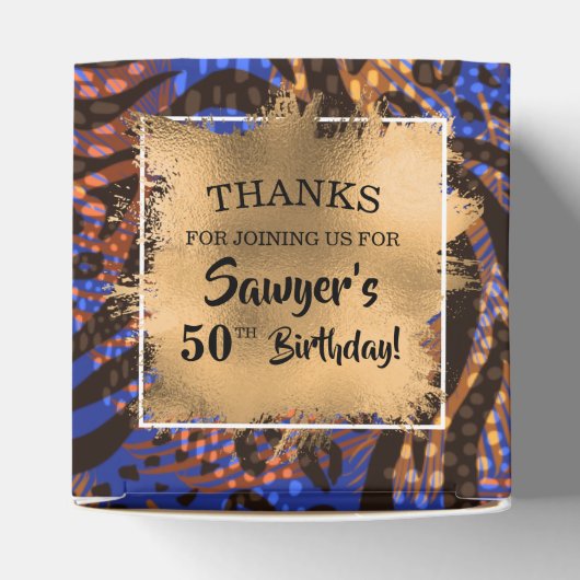 Ballotins Poster de animal Brown bleu moderne (Haut)