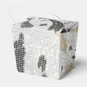 Ballotins Poster de animal de vache noire blanche en or (Arrière)