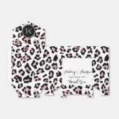 Ballotins Poster de animal Léopard rose avec Monogramme (Déplié)