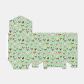 Ballotins Poulet Motif heureux sur vert doux (Déplié)