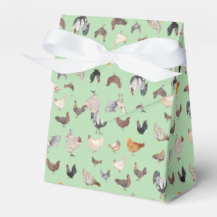 Ballotins Poulet Motif heureux sur vert doux