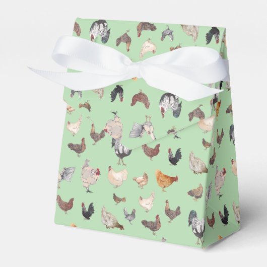 Ballotins Poulet Motif heureux sur vert doux (Verso)