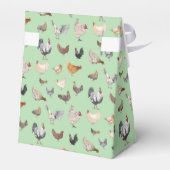 Ballotins Poulet Motif heureux sur vert doux (Arrière)