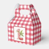 Ballotins Premier anniversaire cerise gingham de bébé (Verso)