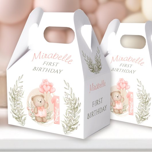 Ballotins Premier Anniversaire Mignonne Teddy Bear Ballons C