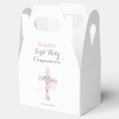 Ballotins Première communion blanc Ballotin floral (Ouvert)