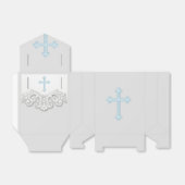 Ballotins Première communion bleu et gris (Déplié)