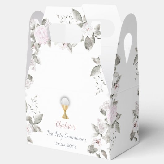 Ballotins Première communion fleurs pâles Ballotin (Ouvert)