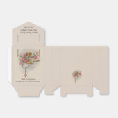 Ballotins Première Communion traditionnelle Rosaire Roses (Déplié)