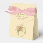 Ballotins Première Sainte Communion Chalice Hôte Fleurs Rose (Verso)