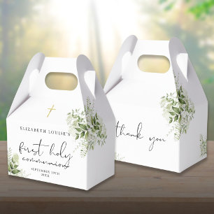 Ballotins Première Sainte Communion Élégante à la Végétation