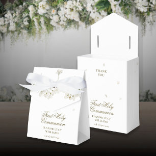 Ballotins Première Sainte Communion Fleur de Blanche Florale