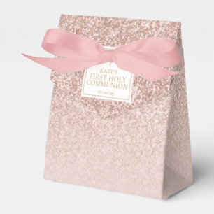 Ballotins Première Sainte Communion Rose Gold Pailleté