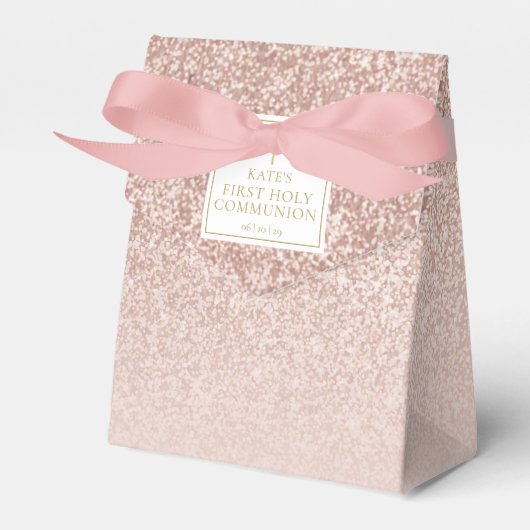 Ballotins Première Sainte Communion Rose Parties scintillant (Verso)