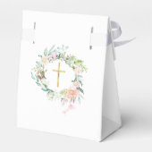 Ballotins Première Sainte Communion Roses Floral Garland (Arrière)