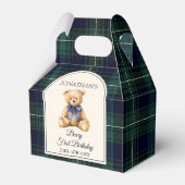 Ballotins Preppy Blue Bow Teddy Bear Tartan Birthday  (Verso)