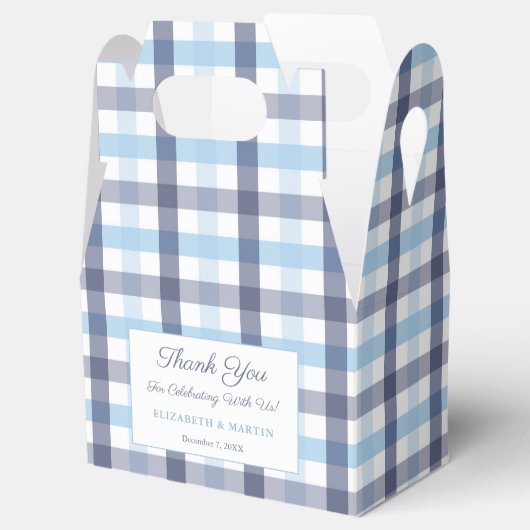 Ballotins Preppy Blue Plaid Boy Baby shower Party (Ouvert)