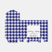 Ballotins Preppy Navy Blue et White Houndstooth Motif (Déplié)