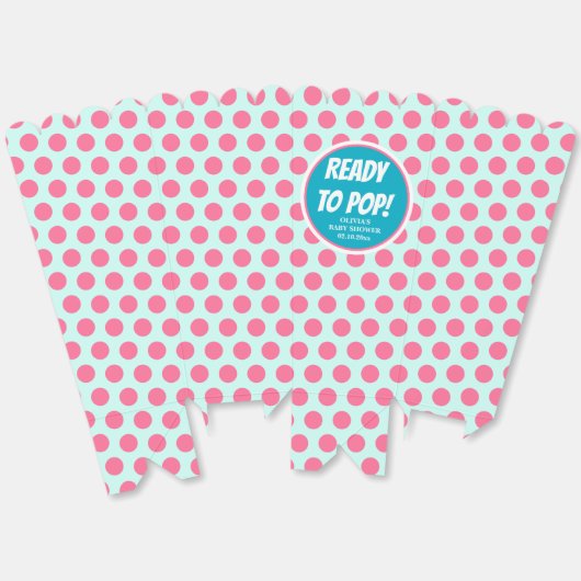 Ballotins Prêt pour pop Baby shower Popcorn (Déplié)