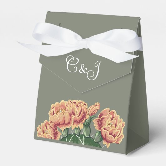 Ballotins Prickly Pear Desert Cactus Fleurs Mariage (Verso)