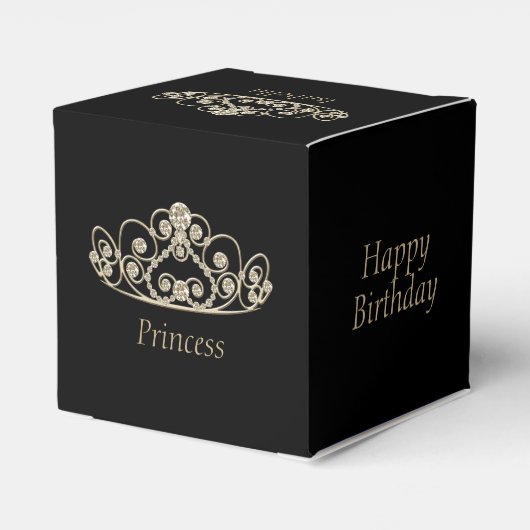 Ballotins Princess Birthday Design - Gold Tiara Crown (Arrière)