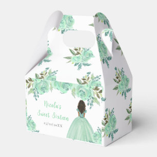 Ballotins Princesse à peau foncée Fleurs de menthe Floral Sw