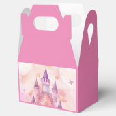 Ballotins princesse château rose anniversaire faveurs boîte (Ouvert)