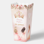 Ballotins Princesse Couronne Rose Or Floral Anniversaire Pop (Recto)