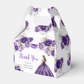 Ballotins Princesse en robe violette Quinceanera Merci (Arrière)