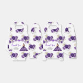 Ballotins Princesse en robe violette Quinceanera Merci (Déplié)